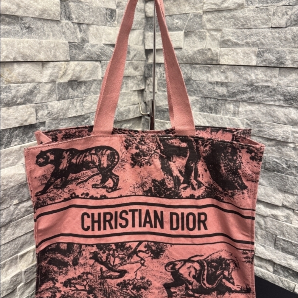 Dior Toile De Jouy Fabric Tote